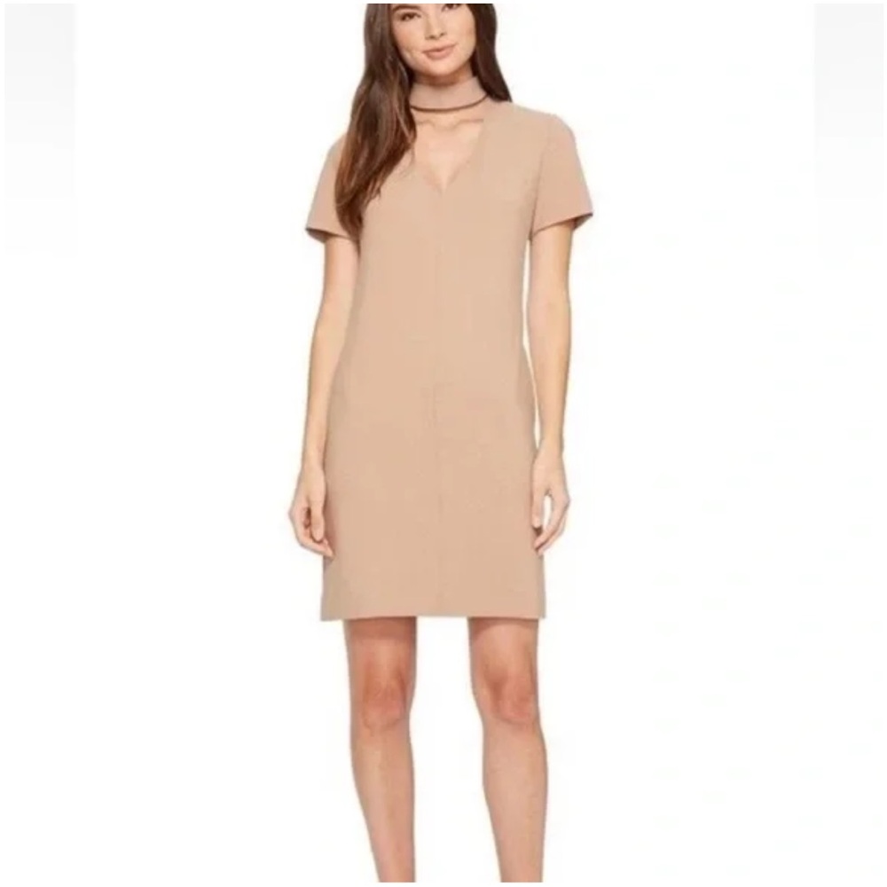 NWT Trina Turk Dress Camel Choker Short Sleeve Mini Dress - Picture 7 of 10
